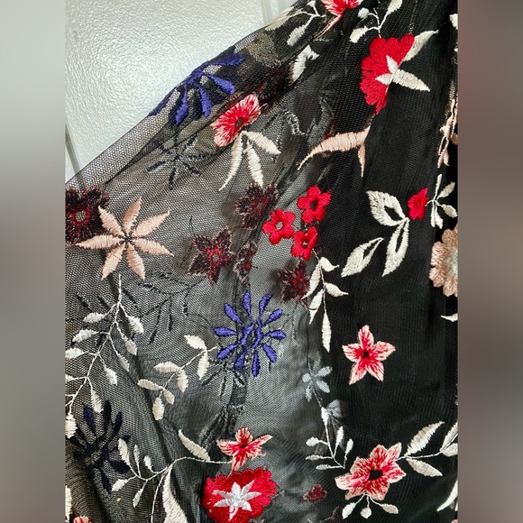 BHLDN cocktail dress, beading & sequins on bodice, embroidery on mesh skirt. - Picture 4 of 9